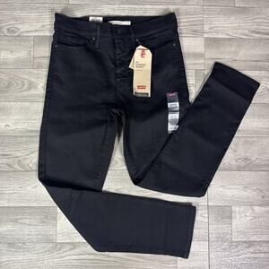 Levi's 311 Shaping Skinny Mid Rise Denim Jeans Black sz 28 / 6 Short